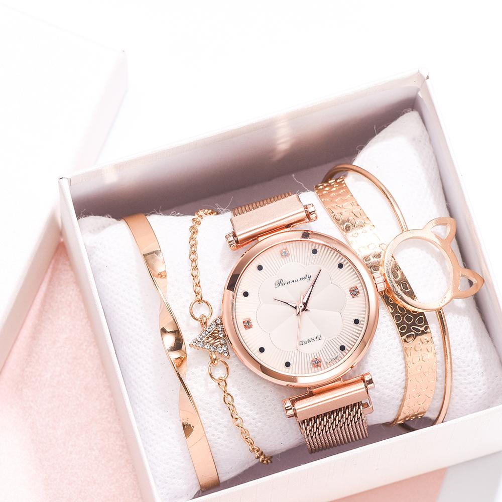 Fashion 5pcs Set Women Watches